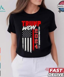 Trump Won 2024 America flag shirt