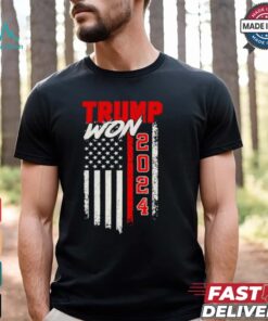 Trump Won 2024 America flag shirt