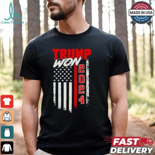 Trump Won 2024 America flag shirt