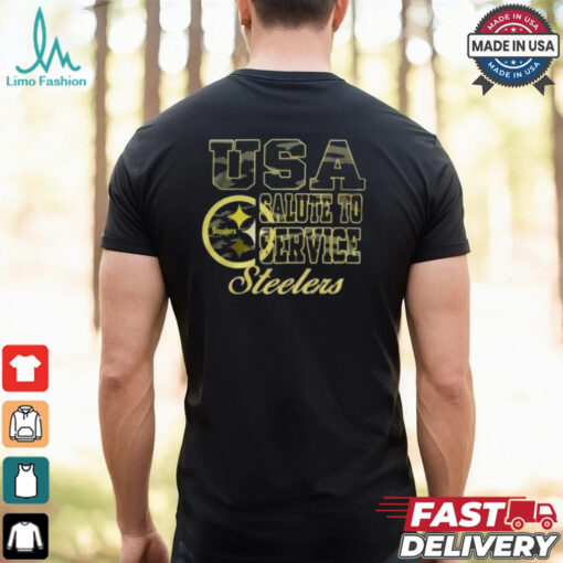 USA Salute To Service Pittsburgh Steelers T Shirt Black