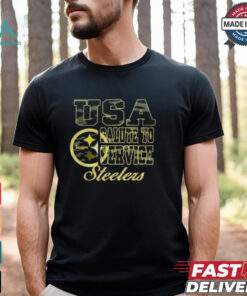 USA Salute To Service Pittsburgh Steelers T Shirt Black
