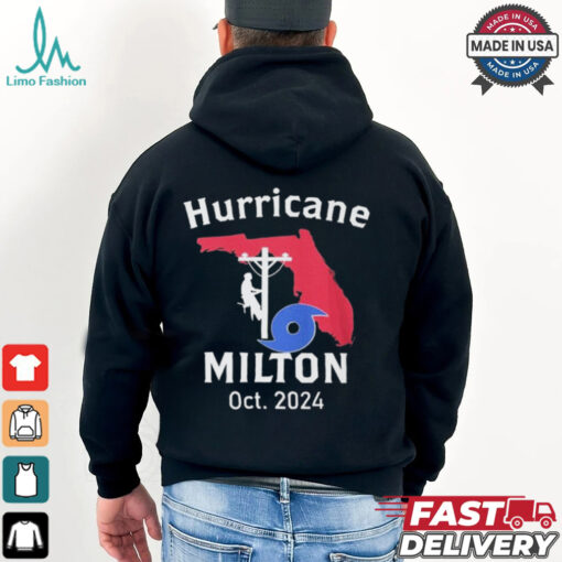 United State Hurricane Milton Lineman Oct 2024 Graphic t shirt