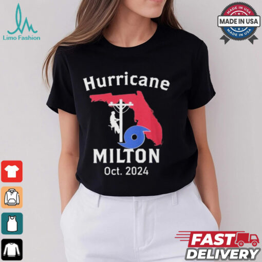 United State Hurricane Milton Lineman Oct 2024 Graphic t shirt