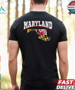 Us Citizen Proud America State Flag Land Map Maryland shirt