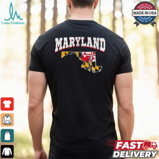 Us Citizen Proud America State Flag Land Map Maryland shirt