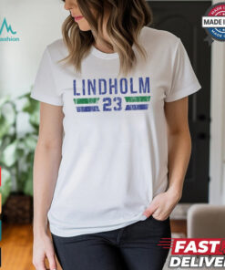 Vancouver Canucks 23 Elias Lindholm vintage shirt