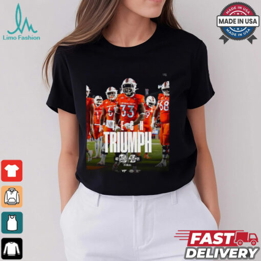Virginia Tech Hokies Wins 42 21 Boston College Eagles football October 17, 2024 Game Final Score Shirt