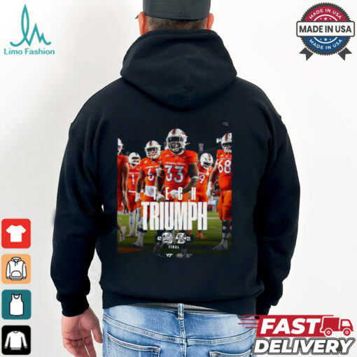 Virginia Tech Hokies Wins 42 21 Boston College Eagles football October 17, 2024 Game Final Score Shirt