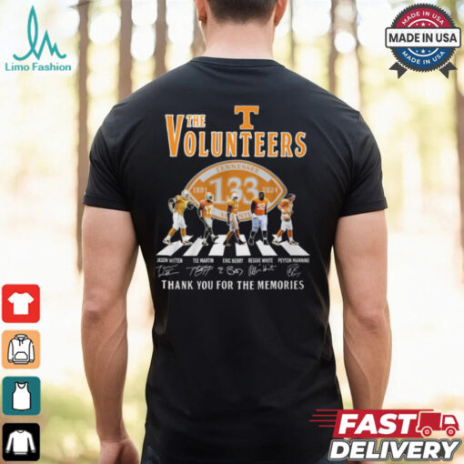 Volunteers Tennessee 133th Anniversary 1891 2024 Thank You For The Memories T Shirt