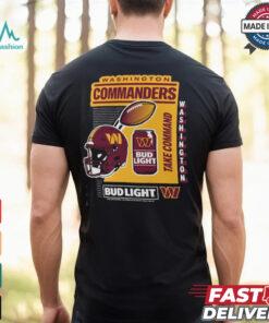 Washington Commanders Black Bud Light Logo T Shirt