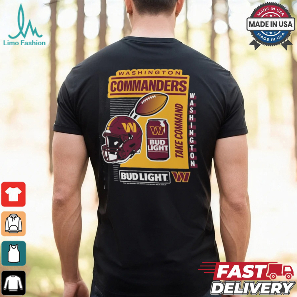 Washington Commanders Black Bud Light Logo T Shirt Washington Commanders Black Bud Light Logo T Shirt