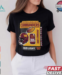 Washington Commanders Black Bud Light Logo T Shirt