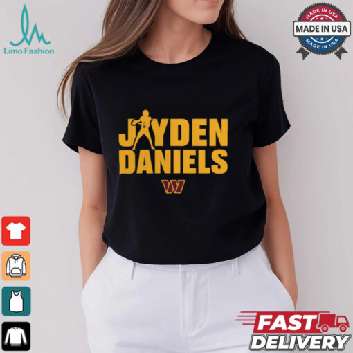 Washington Commanders Jayden Daniels Play Motion T Shirt