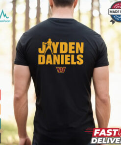 Washington Commanders Jayden Daniels Play Motion T Shirt