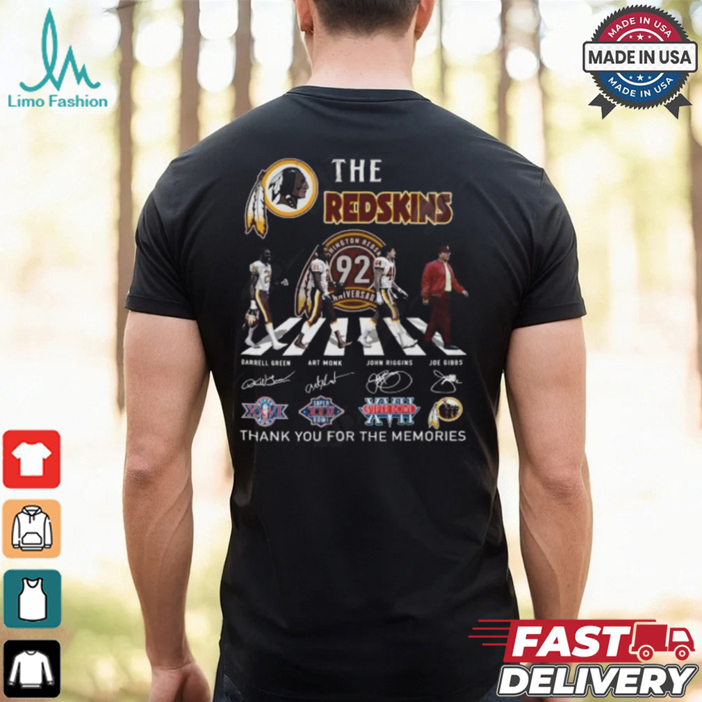 Washington Redskins 92nd Anniversary Thank You For The Memories T Shirt Washington Redskins 92nd Anniversary Thank You For The Memories T Shirt