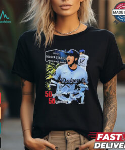 Welcome to Dodger Stadium 1000 vin scully avenue Shohei Ohtani 50 Home Runs 50 Stolen Bases shirt