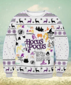 White Make Me Sick Hocus Pocus Ugly Christmas Sweater