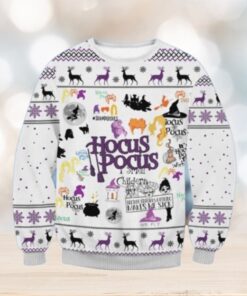 White Make Me Sick Hocus Pocus Ugly Christmas Sweater