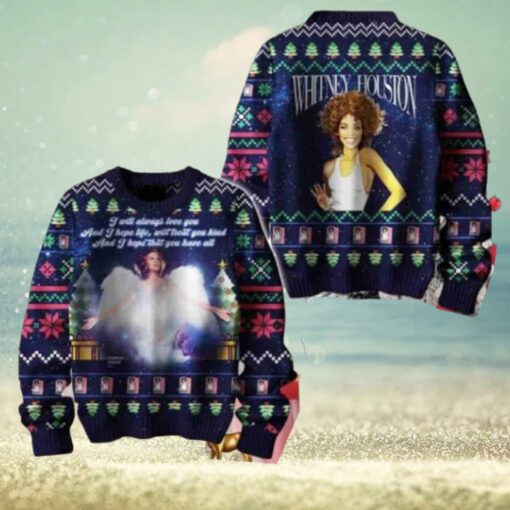 Whitney Houston I Will Always Love You Christmas Sweater Chirstmas Gifts 2024 Xmas For Family And Friends Ugly Sweater