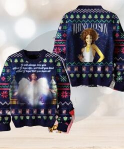 Whitney Houston I Will Always Love You Christmas Sweater Chirstmas Gifts 2024 Xmas For Family And Friends Ugly Sweater