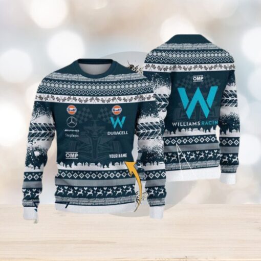 Williams Racing Customized Ugly Christmas Sweater Gift For Holiday