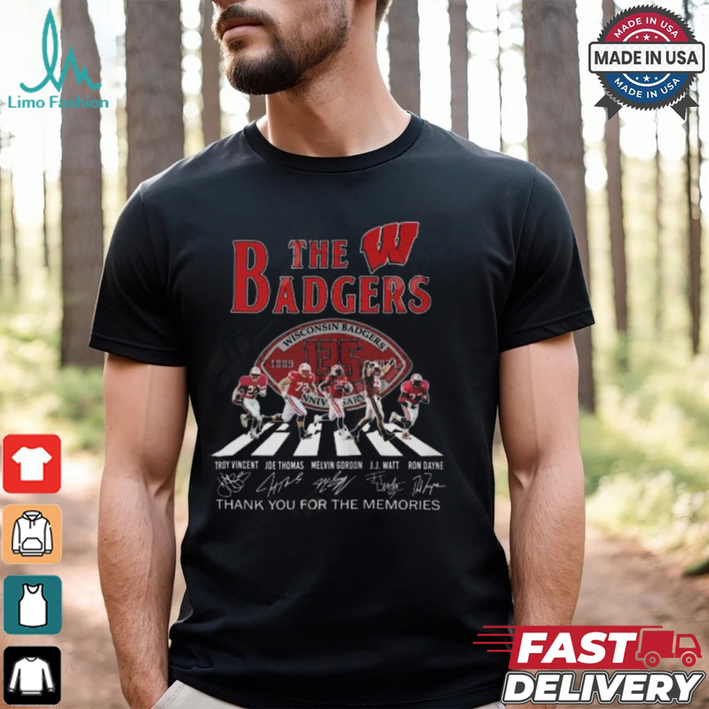 Wisconsin Badgers 135th Anniversary 1889 2024 Thank You For The Memories T Shirt Wisconsin Badgers 135th Anniversary 1889 2024 Thank You For The Memories T Shirt