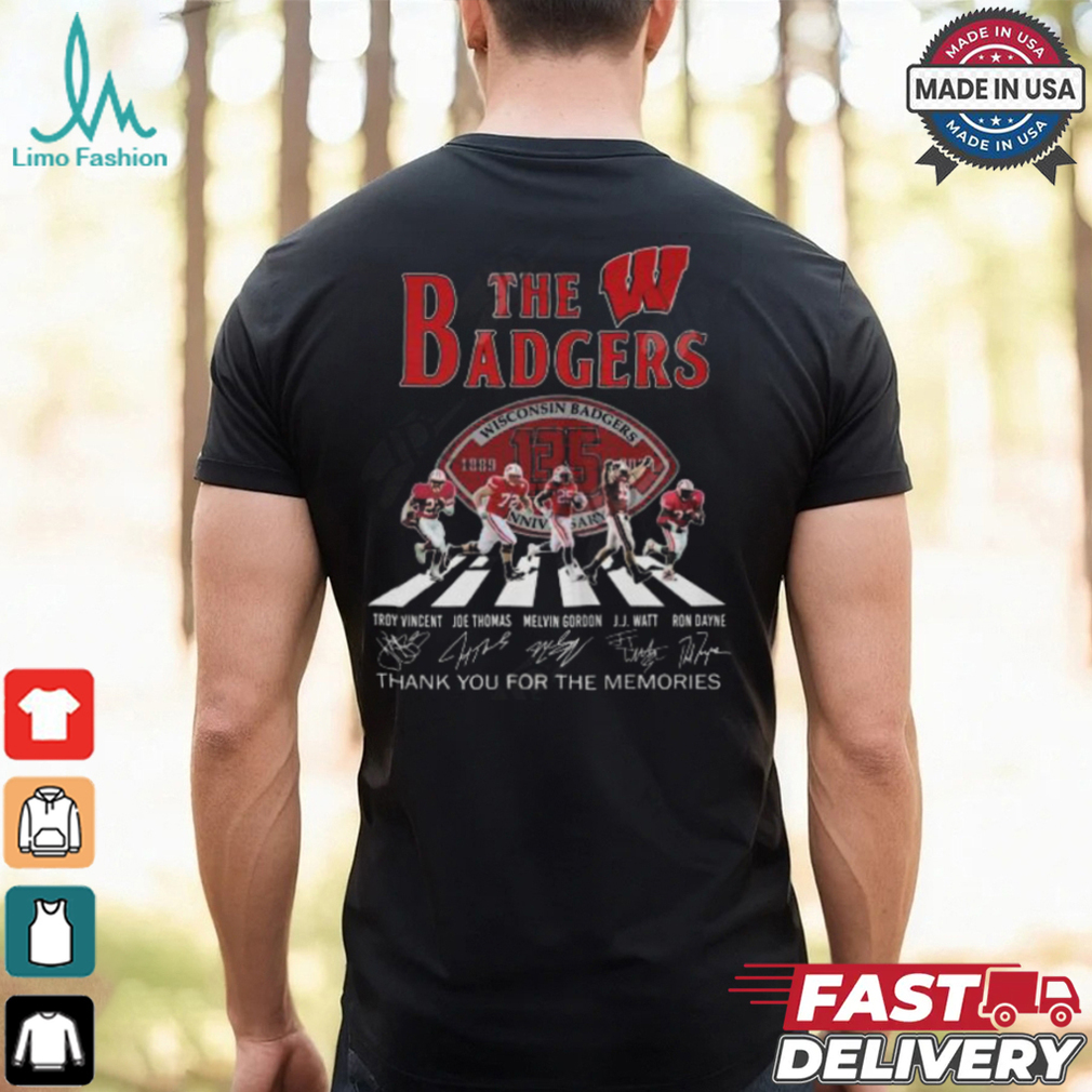 Wisconsin Badgers 135th Anniversary 1889 2024 Thank You For The Memories T Shirt Wisconsin Badgers 135th Anniversary 1889 2024 Thank You For The Memories T Shirt