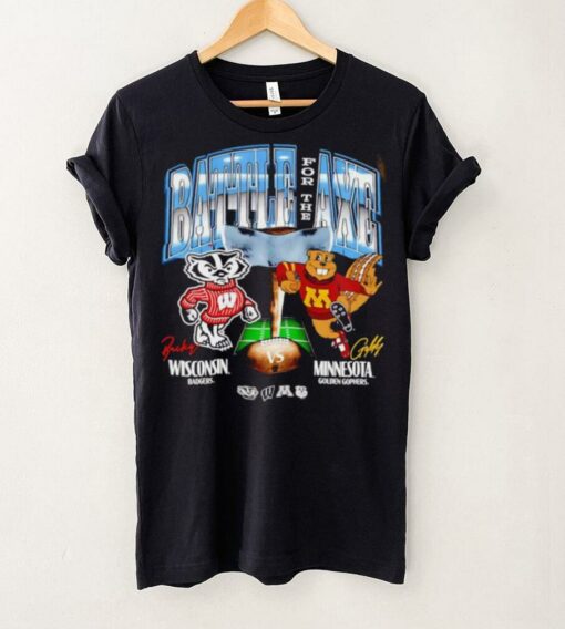 Wisconsin vs Minnesota Rivalry Dueling Ncaa mascot shirtt