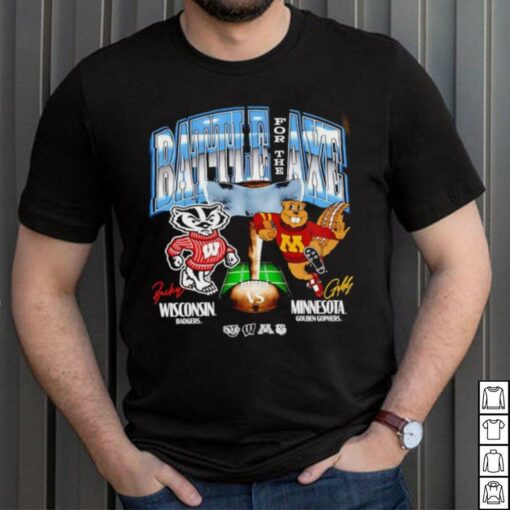 Wisconsin vs Minnesota Rivalry Dueling Ncaa mascot shirtt
