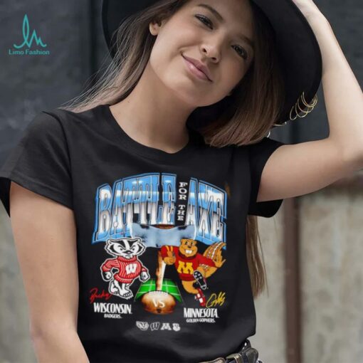 Wisconsin vs Minnesota Rivalry Dueling Ncaa mascot shirtt