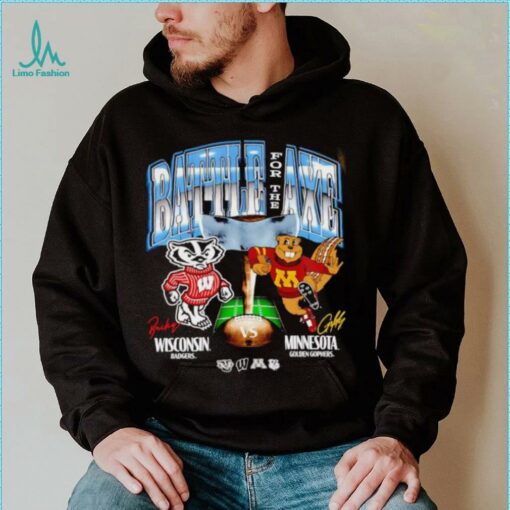 Wisconsin vs Minnesota Rivalry Dueling Ncaa mascot shirtt