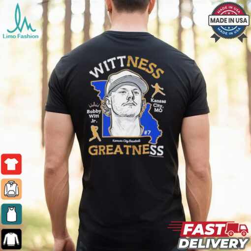 Wittness Greatness Bobby Witt Jr. Kansas City Royals baseball Map shirt