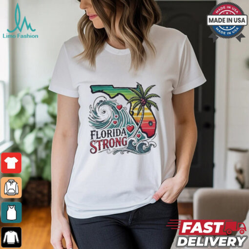 Womens Florida Strong Printed V Neck T Shirt