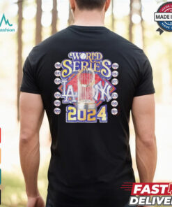 World Series Yankees vs Dodgers 2024 trophy vintage shirt
