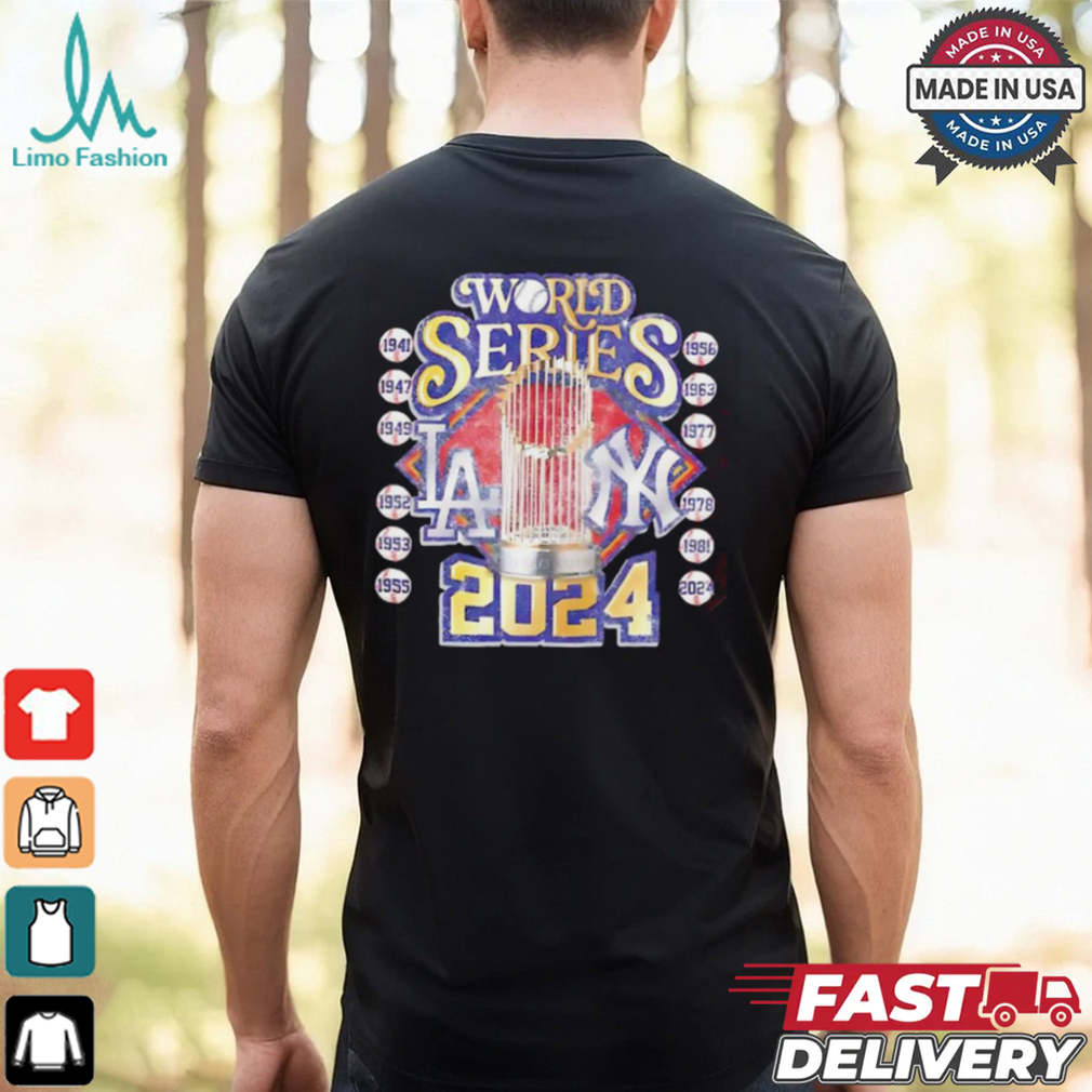 World Series Yankees vs Dodgers 2024 trophy vintage shirt World Series Yankees vs Dodgers 2024 trophy vintage shirt