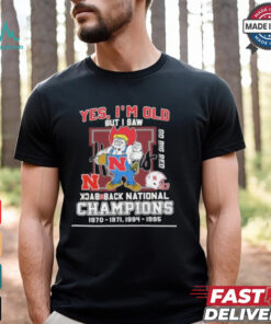 Yes I’m Old But I Saw Nebraska Huskers Mascot Back 2 Back National champions Shirt