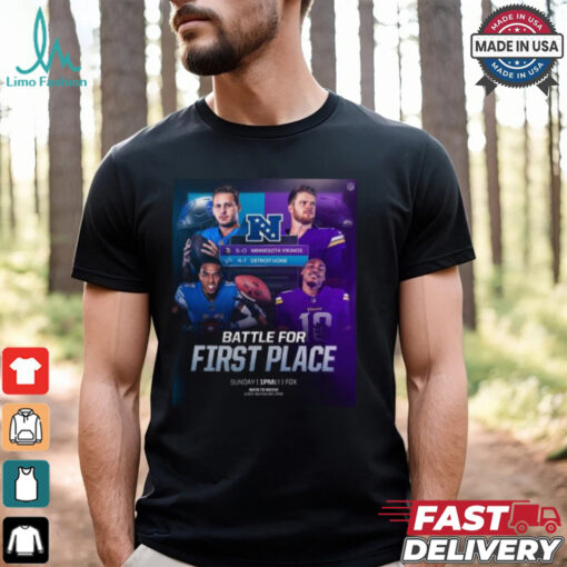 minnesota Vikings Vs Detroit Lions Battle For First Place 2024 Shirt