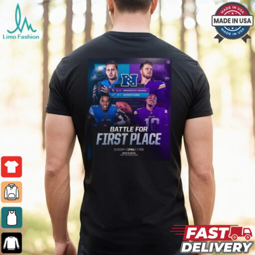 minnesota Vikings Vs Detroit Lions Battle For First Place 2024 Shirt