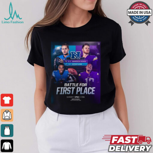 minnesota Vikings Vs Detroit Lions Battle For First Place 2024 Shirt