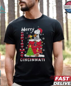 2024 Cincinnati Bearcats Snoopy And Woodstock Merry Christmas Shirt