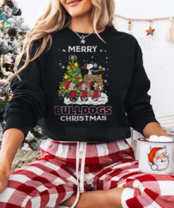 2024 Georgia Bulldogs Snoopy And Friends Merry Christmas Shirt