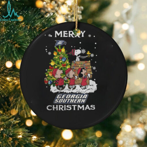 2024 Georgia Southern Eagles Snoopy And Friends Merry Christmas Shirt
