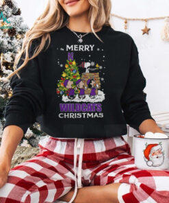 2024 Northwestern Wildcats Snoopy And Friends Merry Christmas Shirt