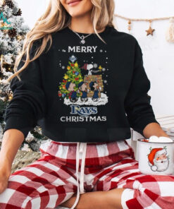 2024 Tampa Bay Rays Snoopy And Friends Merry Christmas Shirt