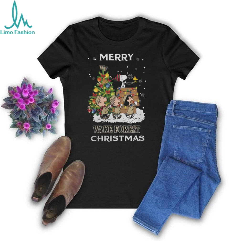 2024 Wake Forest Demon Deacons Snoopy And Friends Merry Christmas Shirt 2024 Wake Forest Demon Deacons Snoopy And Friends Merry Christmas Shirt