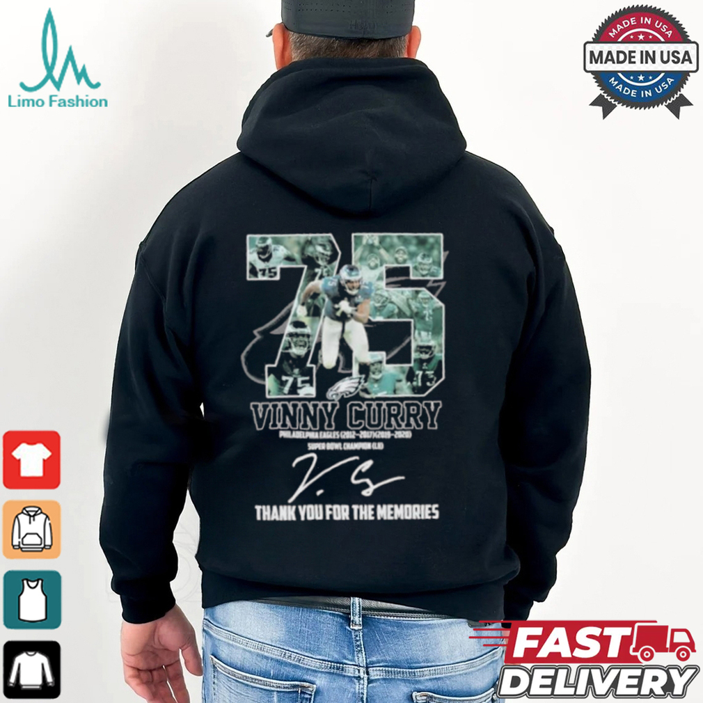 75 Vinny Curry Philadelphia Eagles Thank You For The Memories Signature Shirt 75 Vinny Curry Philadelphia Eagles Thank You For The Memories Signature Shirt