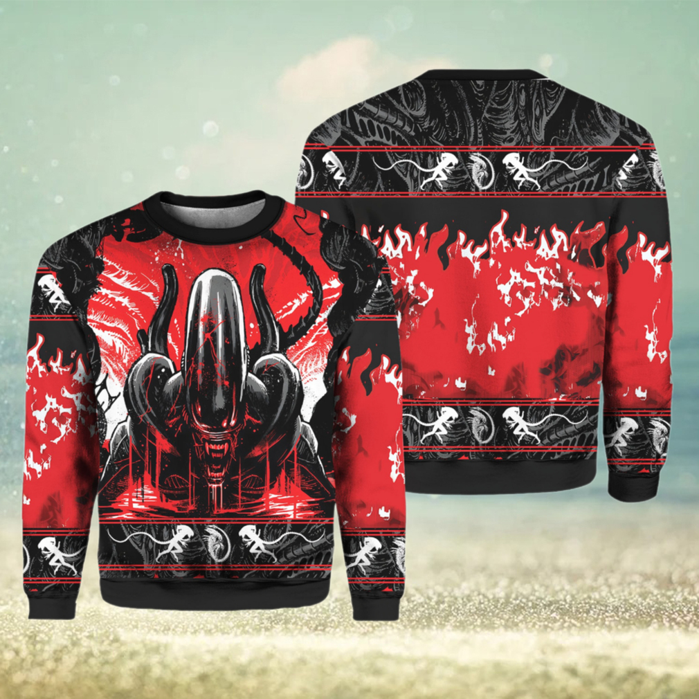 Alien Xenomorph Ugly Christmas Sweater Alien Xenomorph Ugly Christmas Sweater