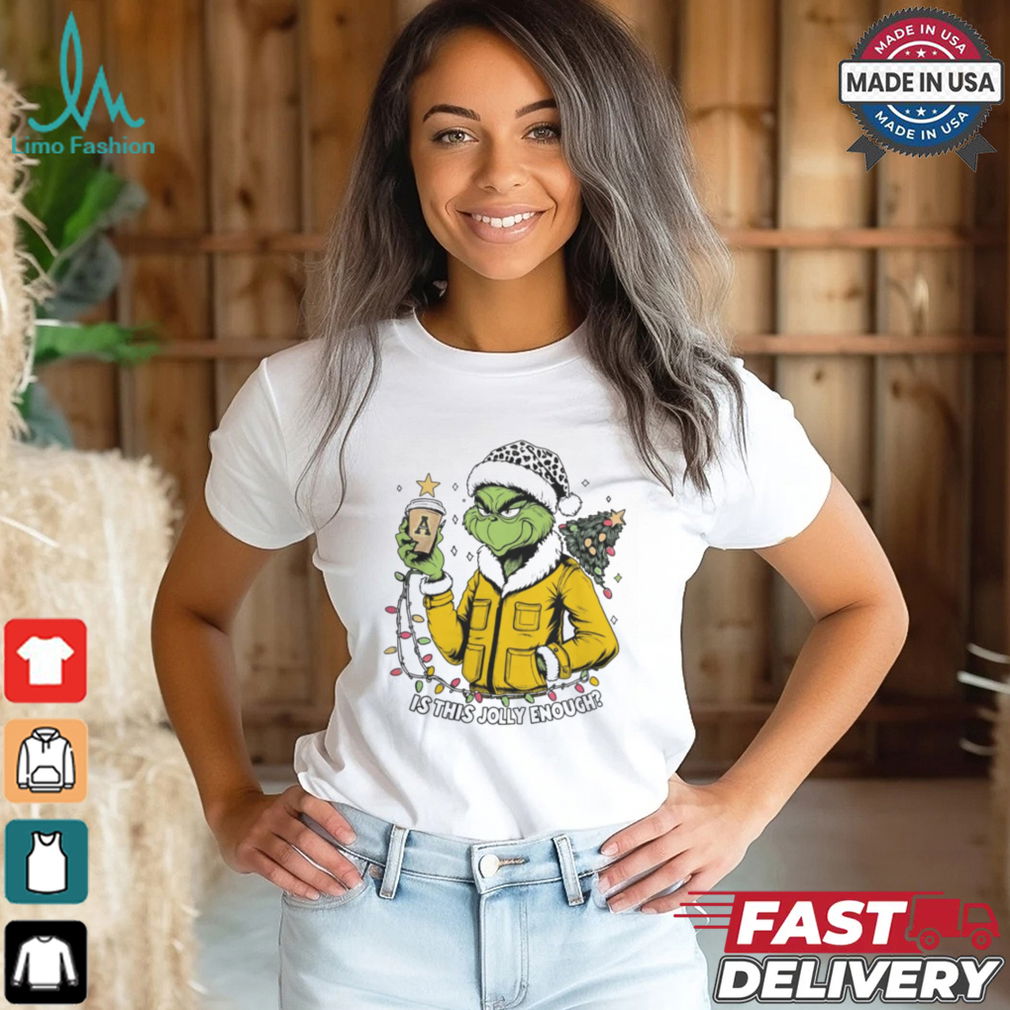 Appalachian State Mountaineers x Santa Grinch Is This Jolly Enough Merry Christmas Shirt Appalachian State Mountaineers x Santa Grinch Is This Jolly Enough Merry Christmas Shirt