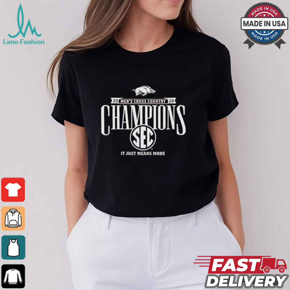 Arkansas Razorbacks 2024 SEC Men’s Cross Country Champions It Just Means More T Shirts Arkansas Razorbacks 2024 SEC Men’s Cross Country Champions It Just Means More T Shirts