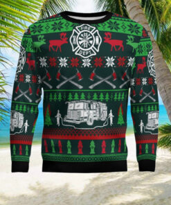 Awesome Firefighter Ugly Christmas Sweater